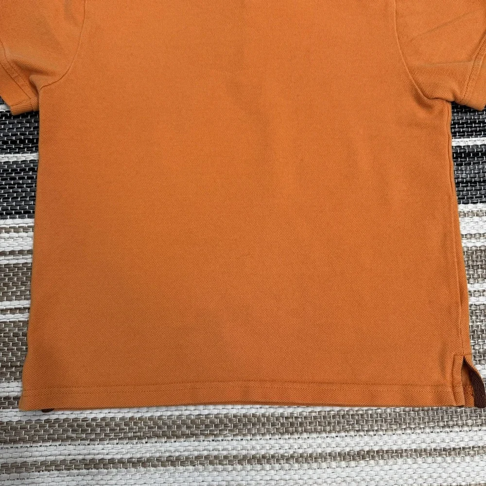 Disney Mickey Mouse Polo Shirt Boys‎ Medium Orange Embroidered Pique Cotton